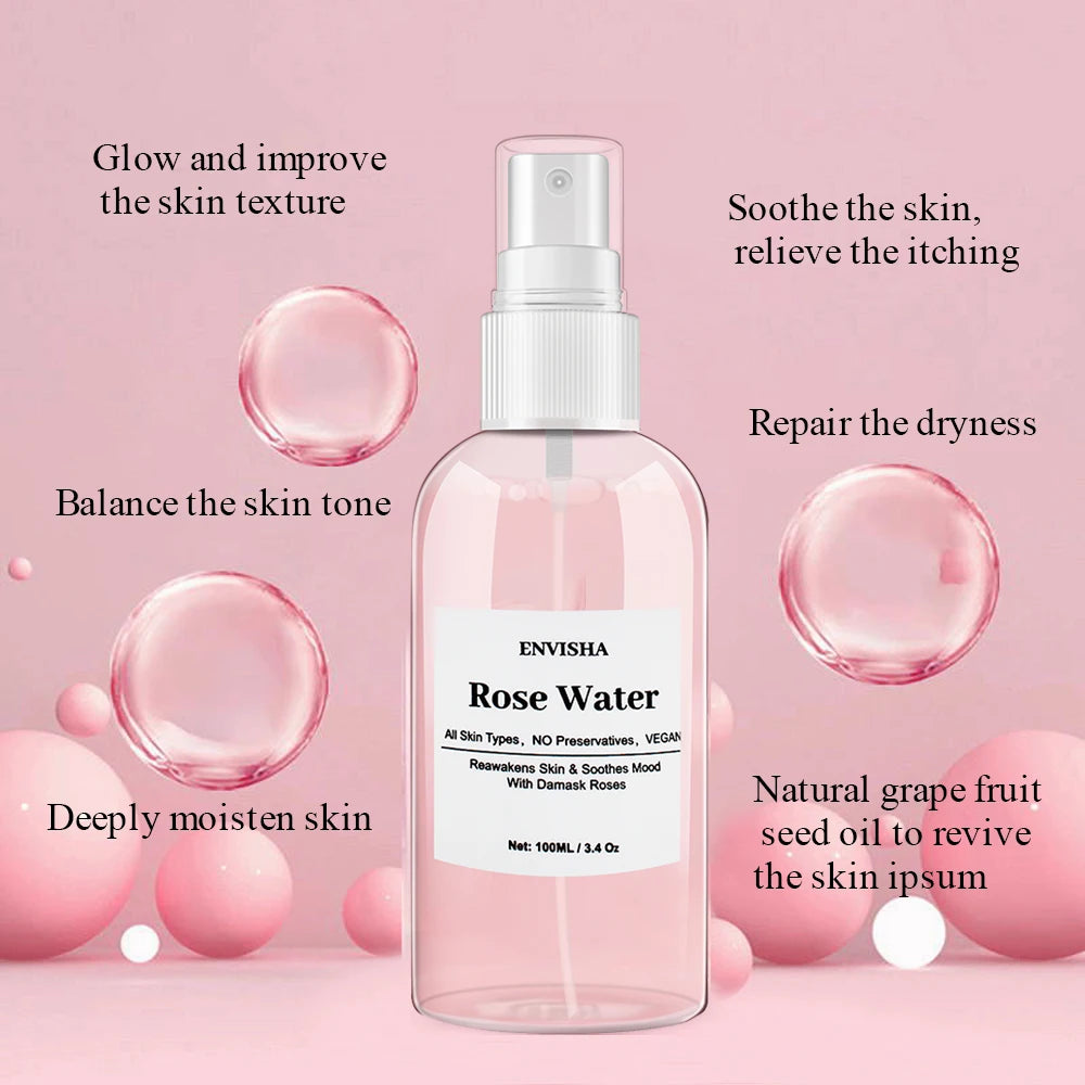 ✨ Essência de Água de Rosas Orgânica – Hidratação, Frescor e Poros Refinados