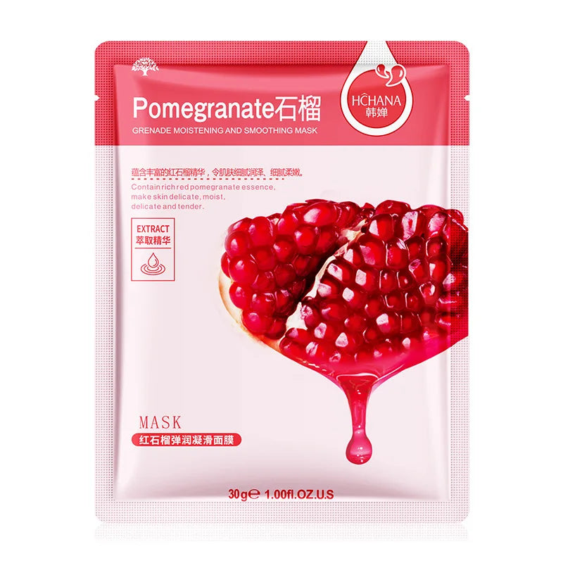 Máscaras Faciais de Fruta Natural – Hidratação, Frescor e Equilíbrio da Pele (Pack Variado)