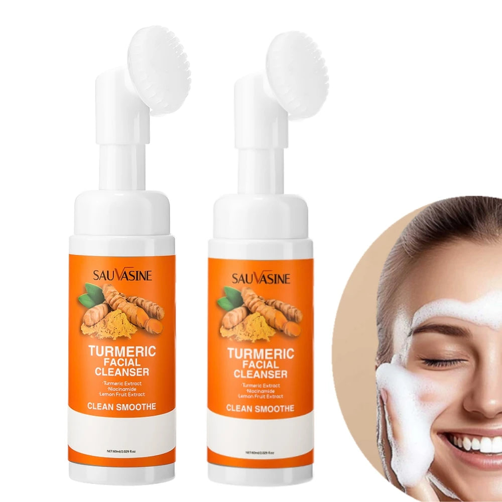 Turmeric Cleanser com Escova – Limpeza Diária, Hidratação e Tom de Pele Uniforme