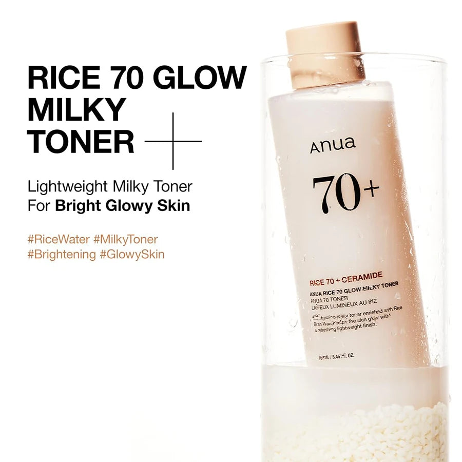 ✨ Tónico Iluminador de Arroz 70% – Hidratação, Controlo de Oleosidade e Efeito Glass Skin