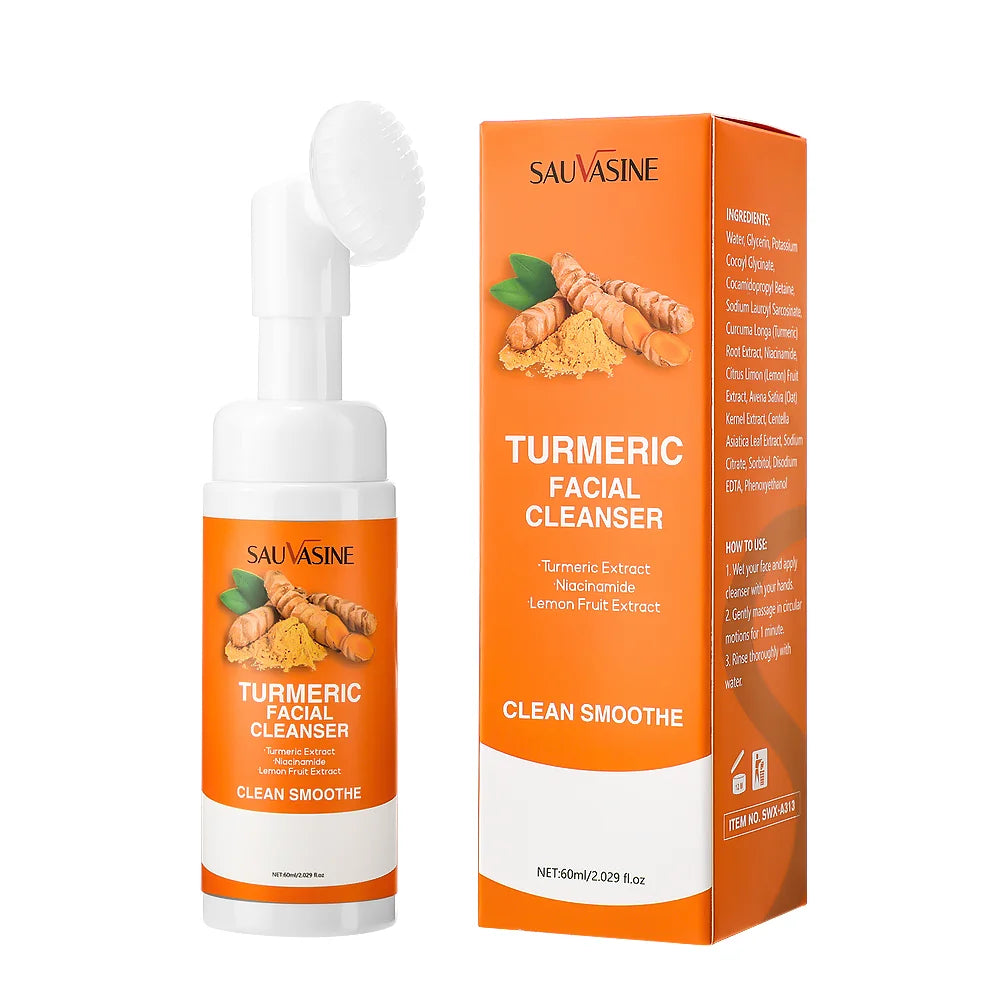 Turmeric Cleanser com Escova – Limpeza Diária, Hidratação e Tom de Pele Uniforme