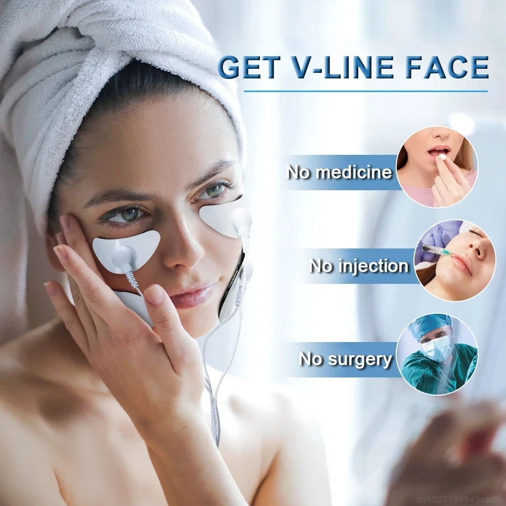 Volea V-Lift Pro™ – Massajador EMS para Lifting Facial, Tonificação Muscular e Contorno V-Shape