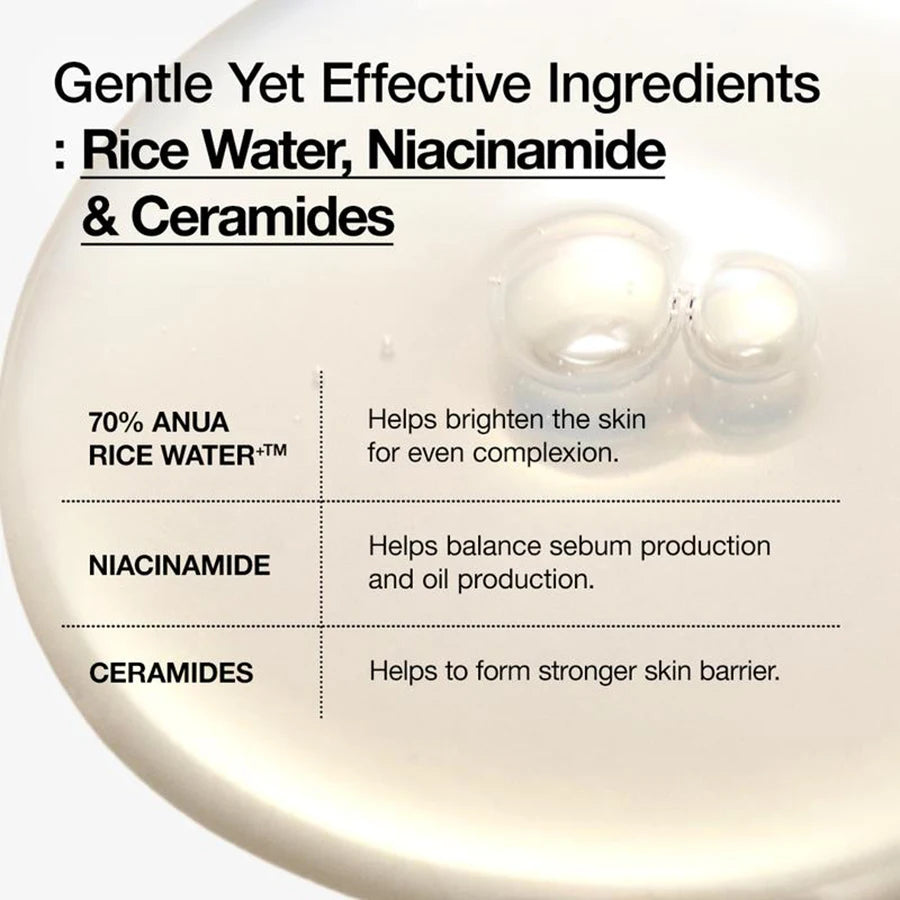 ✨ Tónico Iluminador de Arroz 70% – Hidratação, Controlo de Oleosidade e Efeito Glass Skin
