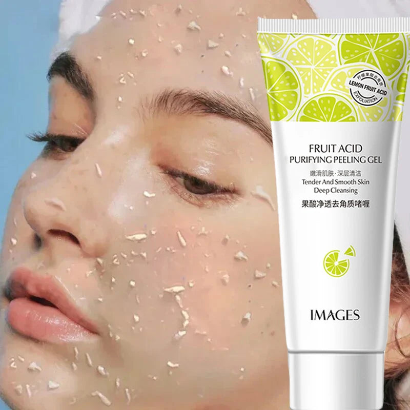 ✨ Gel Esfoliante Facial Ácidos de Fruta – Poros Invisíveis, Pele Lisa e Iluminada