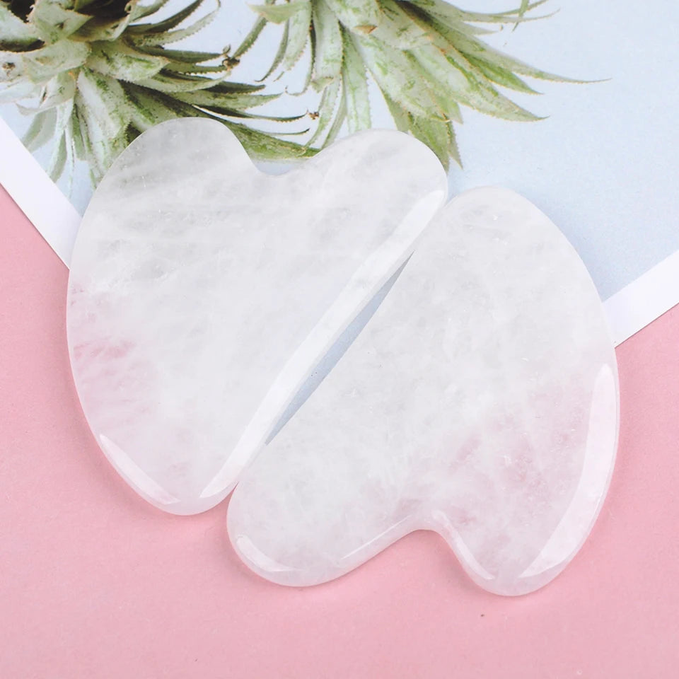 ✨ Gua Sha em Quartzo Rosa – Lifting Natural, Drenagem e Pele Firme