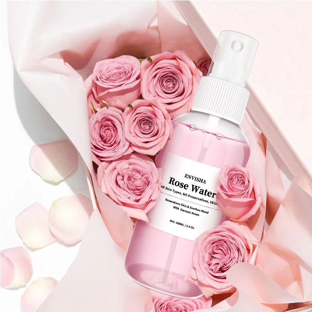✨ Essência de Água de Rosas Orgânica – Hidratação, Frescor e Poros Refinados