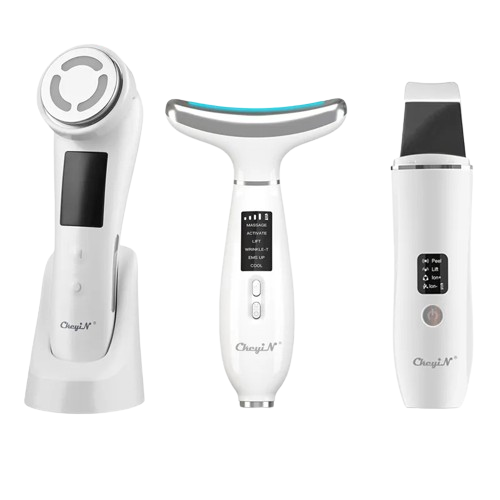 Ultrasonic Skin Scrubber, EMS Massager, LED Light Therapy Beauty - Illuminate, Lift, and Rejuvenate Your Skin-0