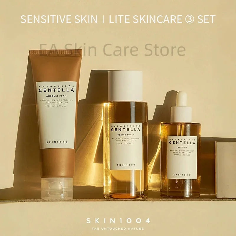 SKIN Centella Asiatica Set (3 pcs) – Sérum, Essência e Tónico Calmante Coreano