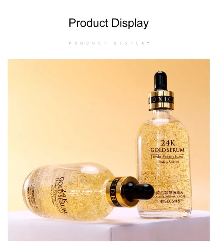 ✨ Sérum de Ácido Hialurónico 24K Gold – Anti-Rugas, Hidratação Profunda e Luminosidade Premium