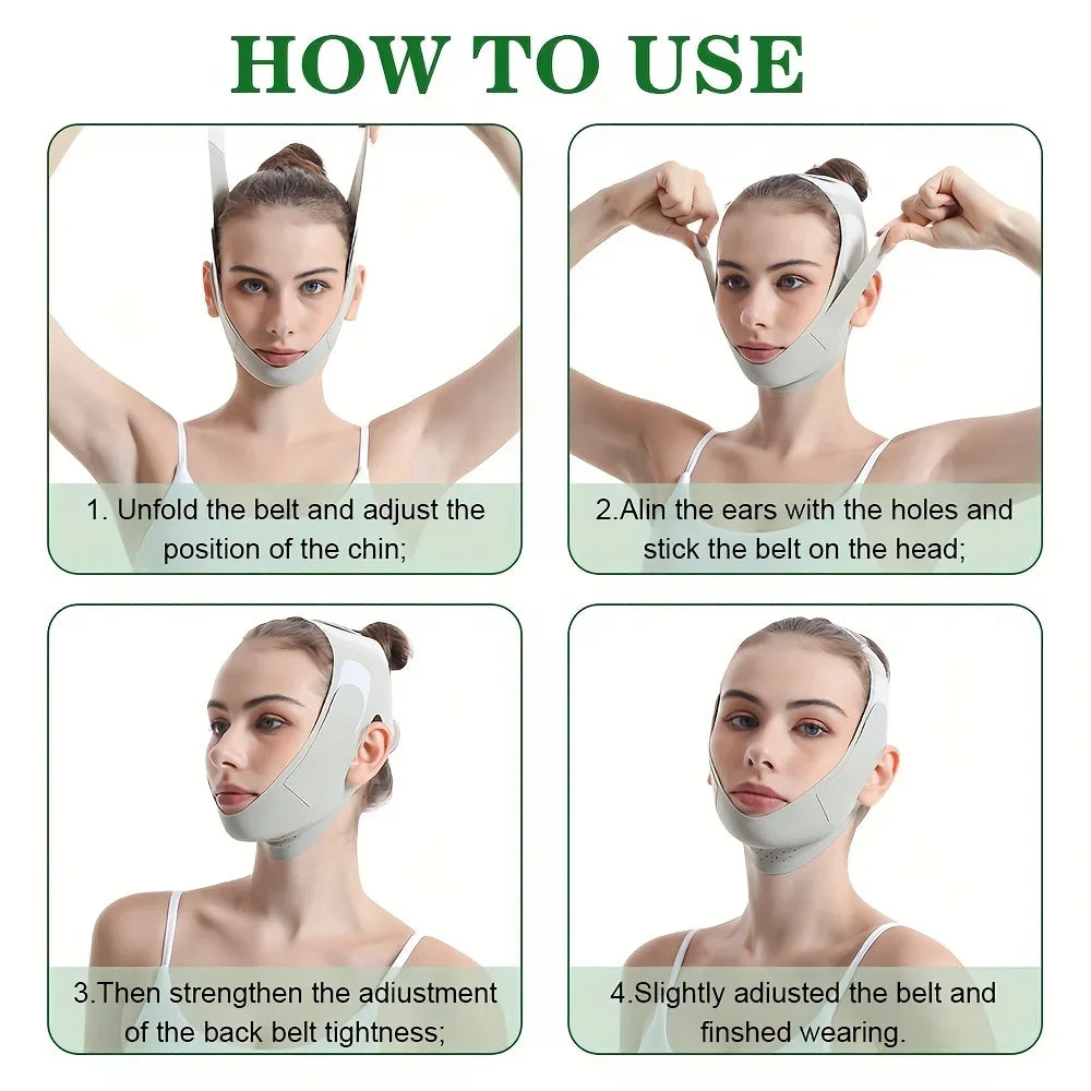 Volea V-Band™ – Faixa Reutilizável de Lifting Facial para Contorno V e Reafirmação do Rosto
