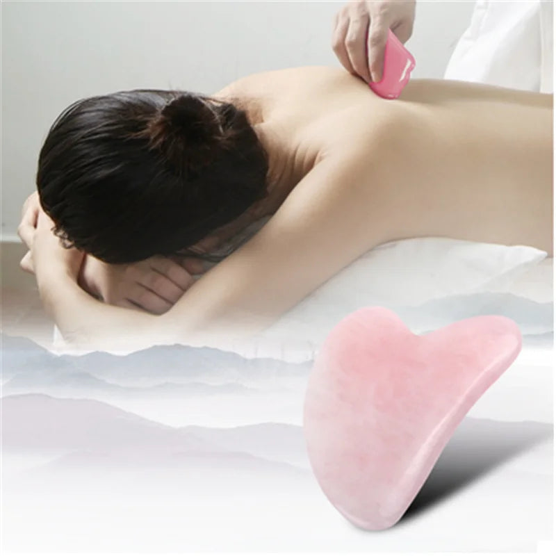 ✨ Gua Sha em Quartzo Rosa – Lifting Natural, Drenagem e Pele Firme