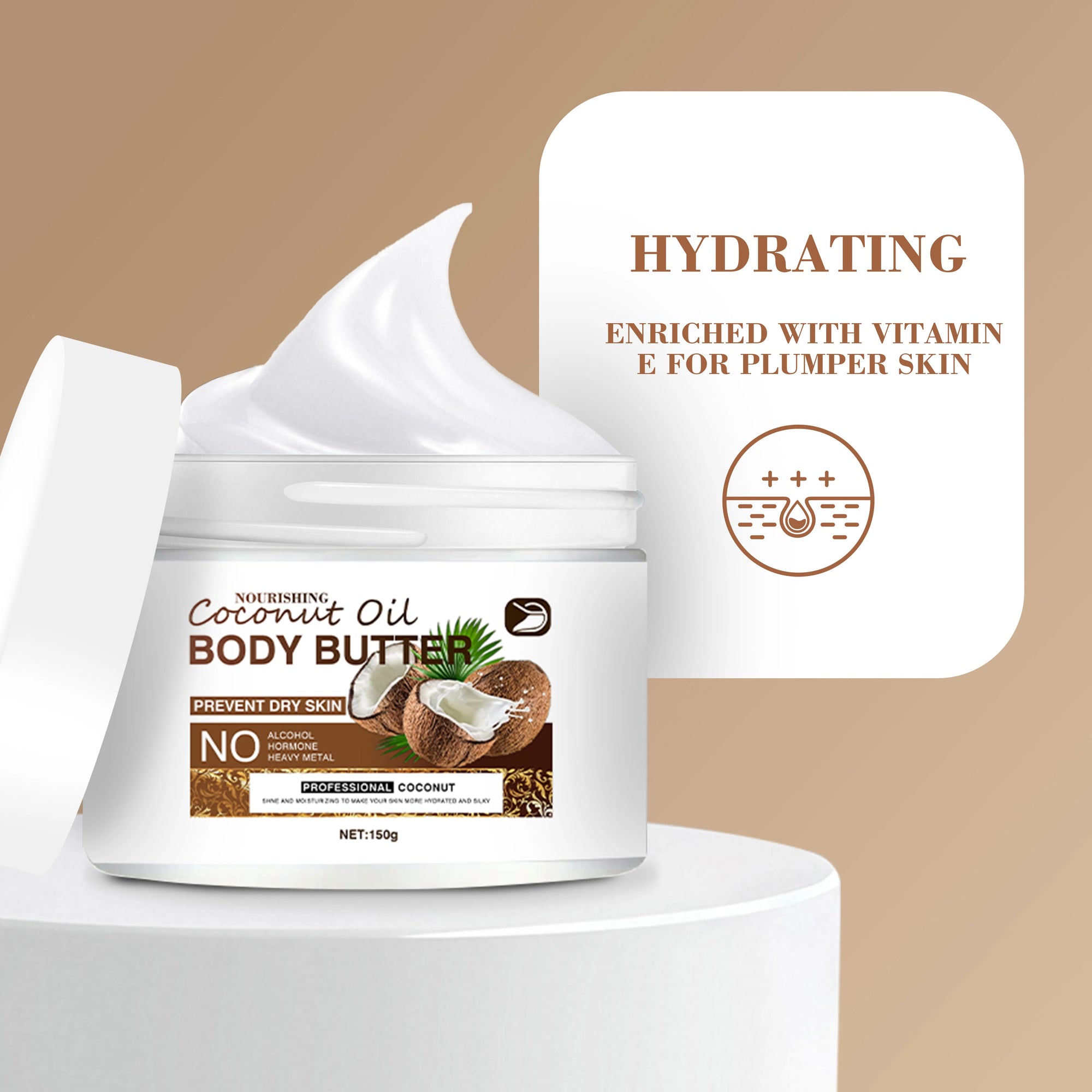 Creme Corporal de Óleo de Coco & Aloé – 200ml
